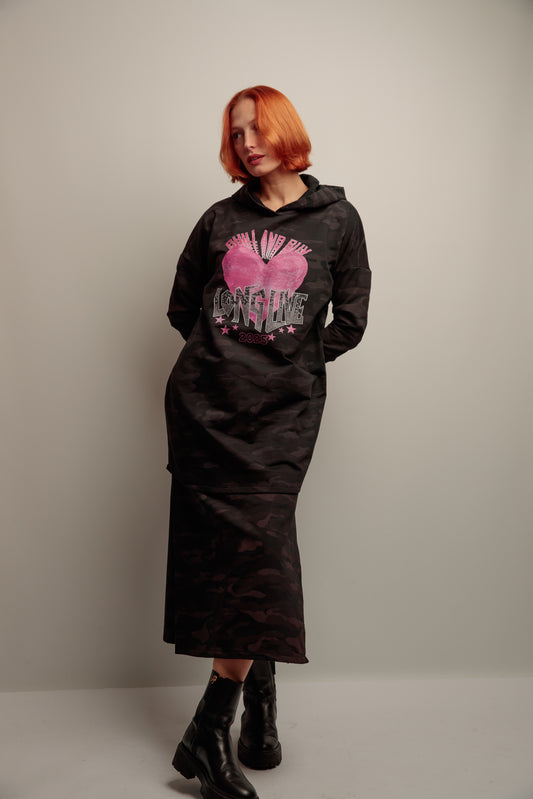 Vestido Capucha Corazón Live