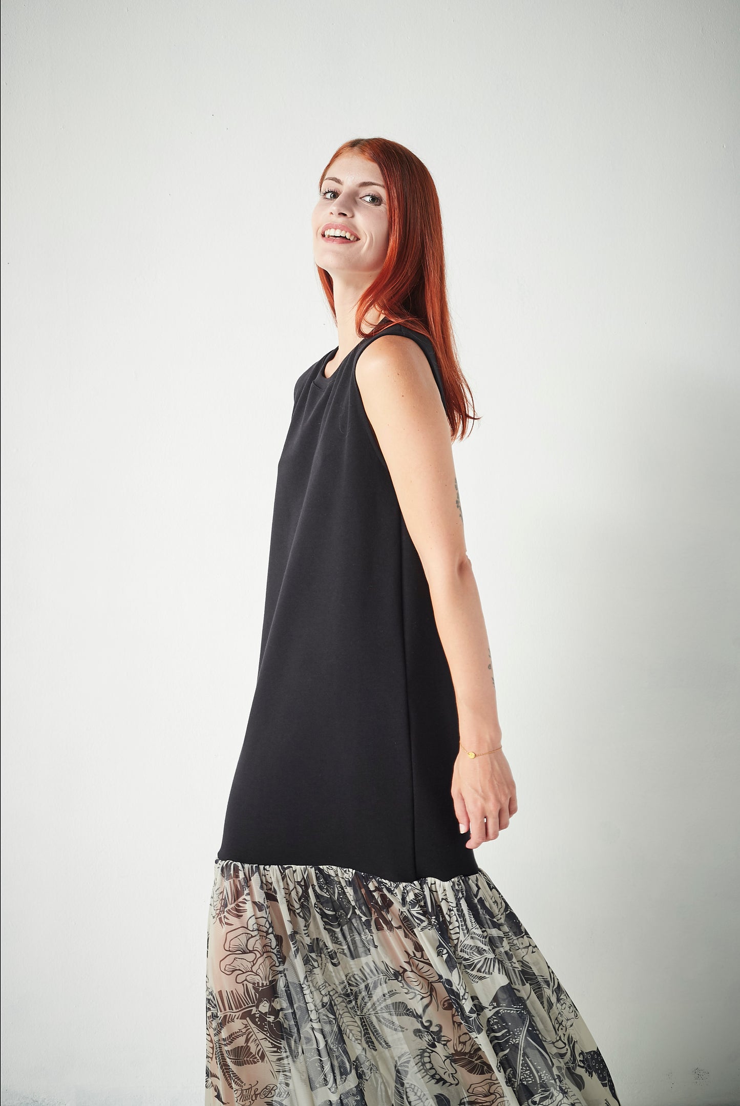 Vestido Combinado Magical Negro