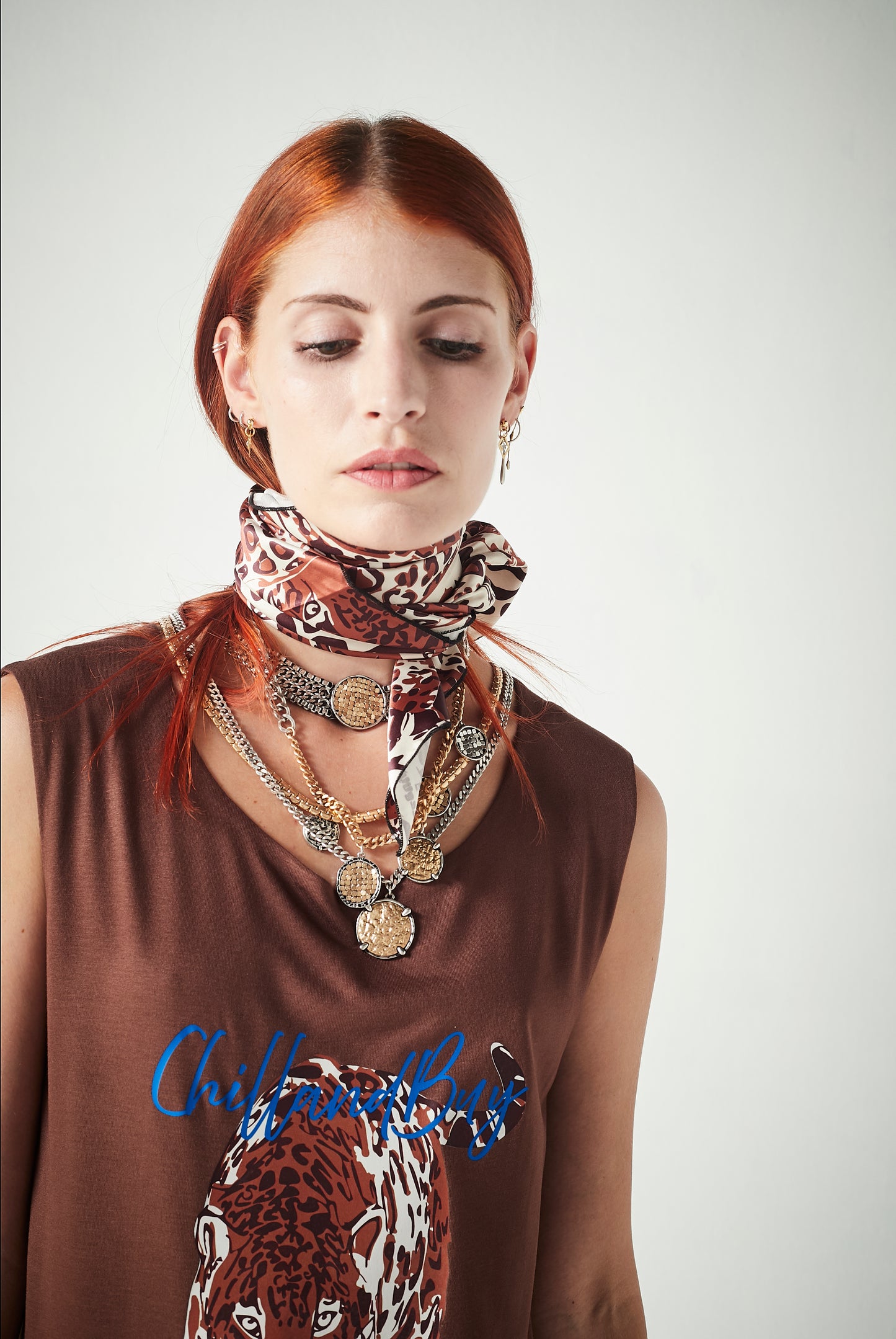 Vestido Combinado Tiger Brown