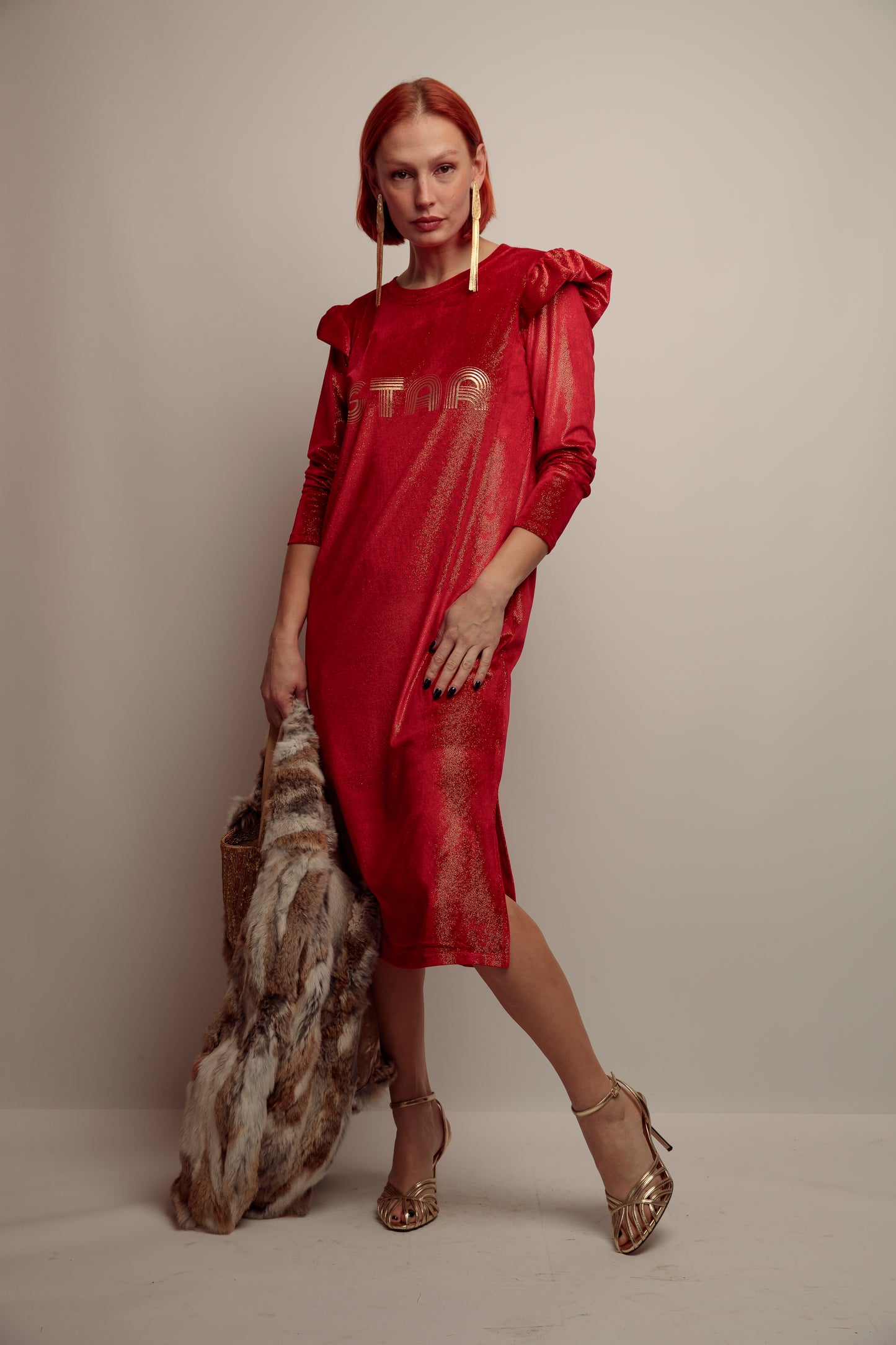 Vestido Largo Star Dorado