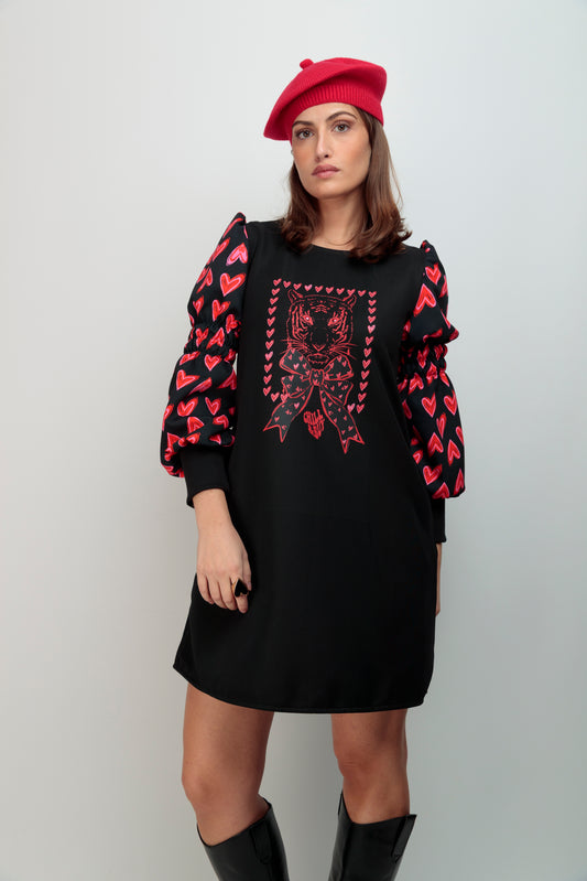 Vestido Manga Alegra Tiger Lazo