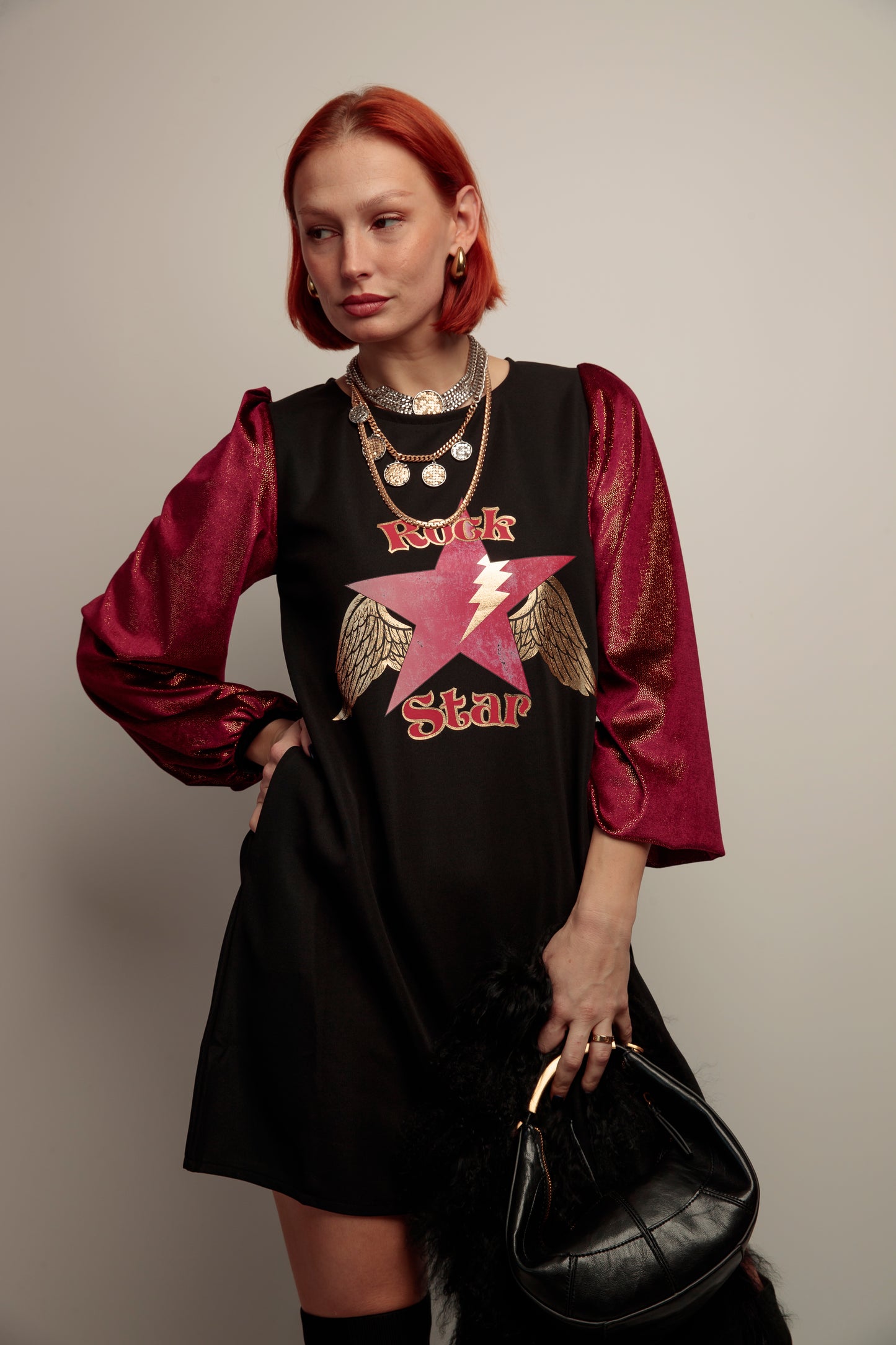 Vestido Manga Amelia Rock Star