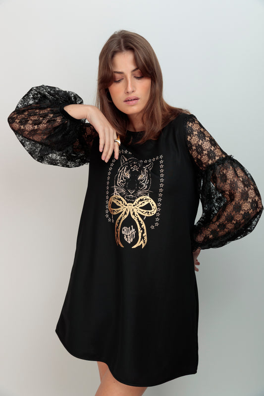 Vestido Manga Athenas Skull Lazo