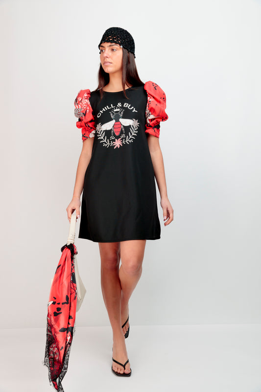 Vestido Manga Moka Laurel