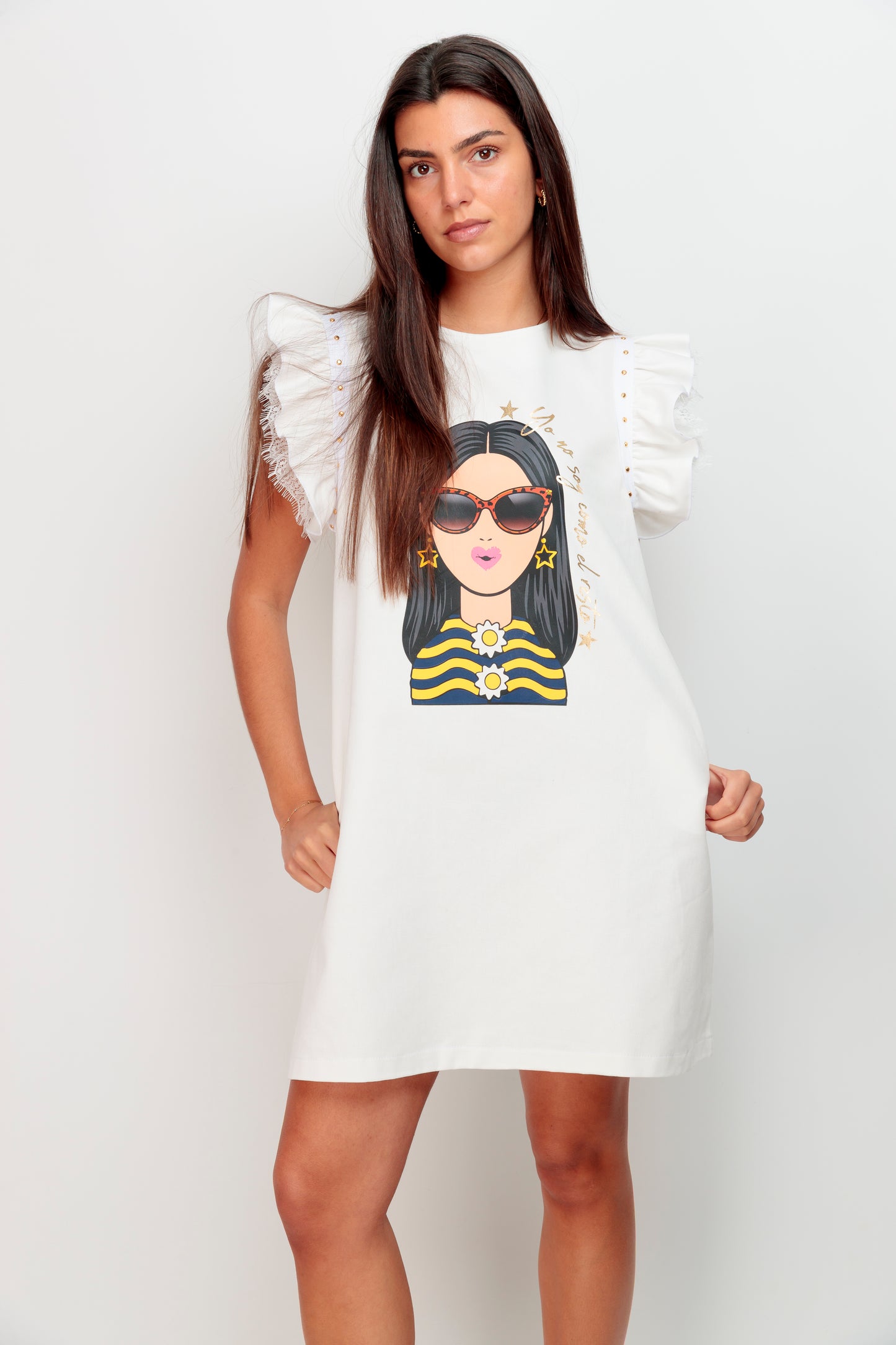 Robe en jean Fille Pois