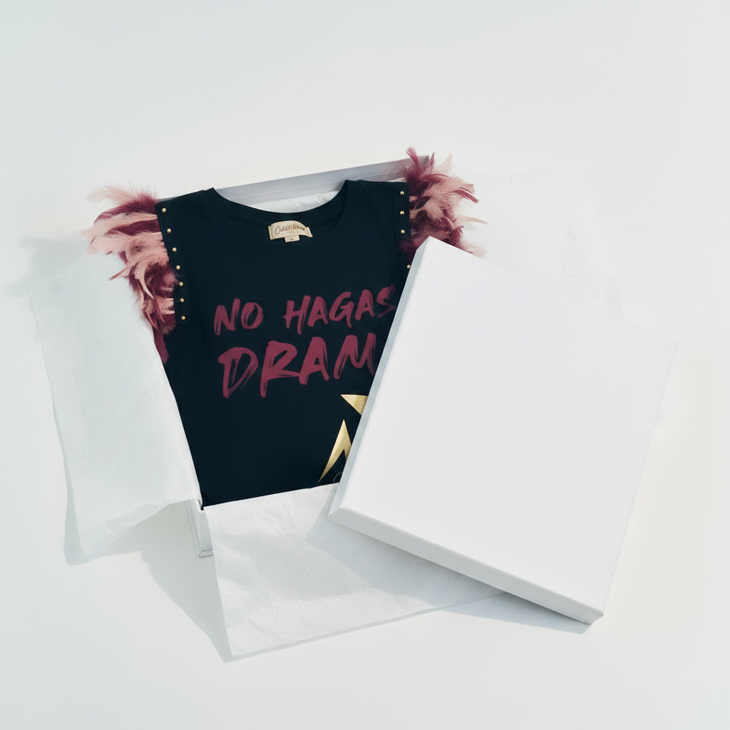T-shirt à plumes de rock star