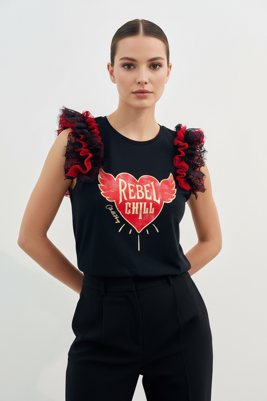 Camiseta Tría Rebel Rojo