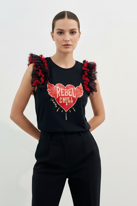 Camiseta Tría Rebel Rojo