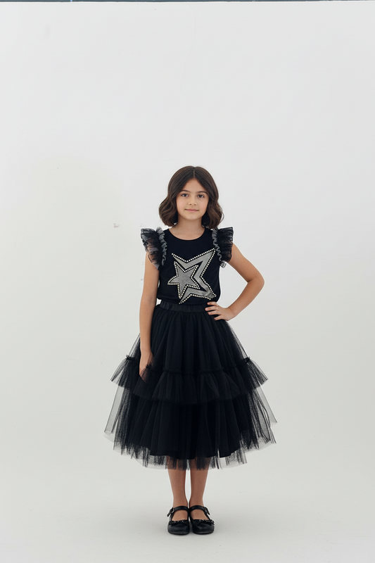 Camiseta Tul Media Estrellita