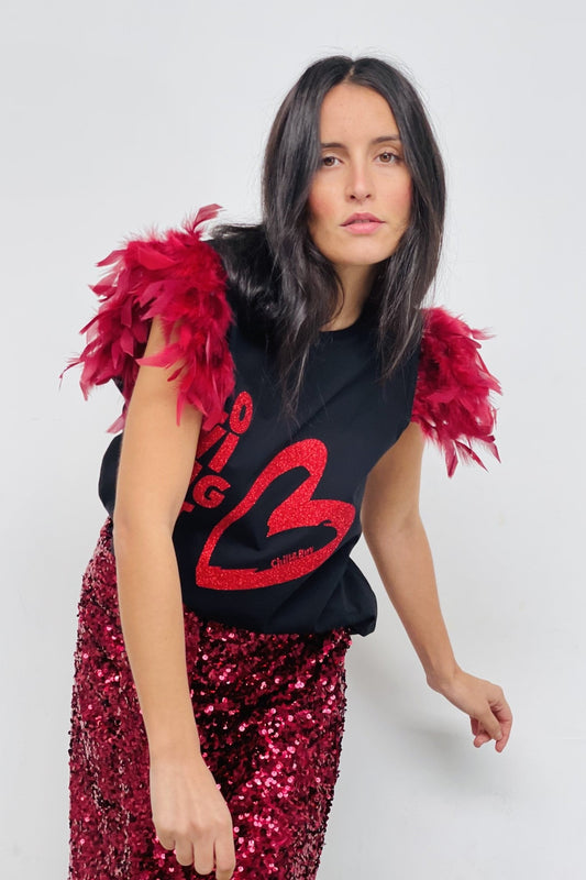 Camiseta Plumas Loving It