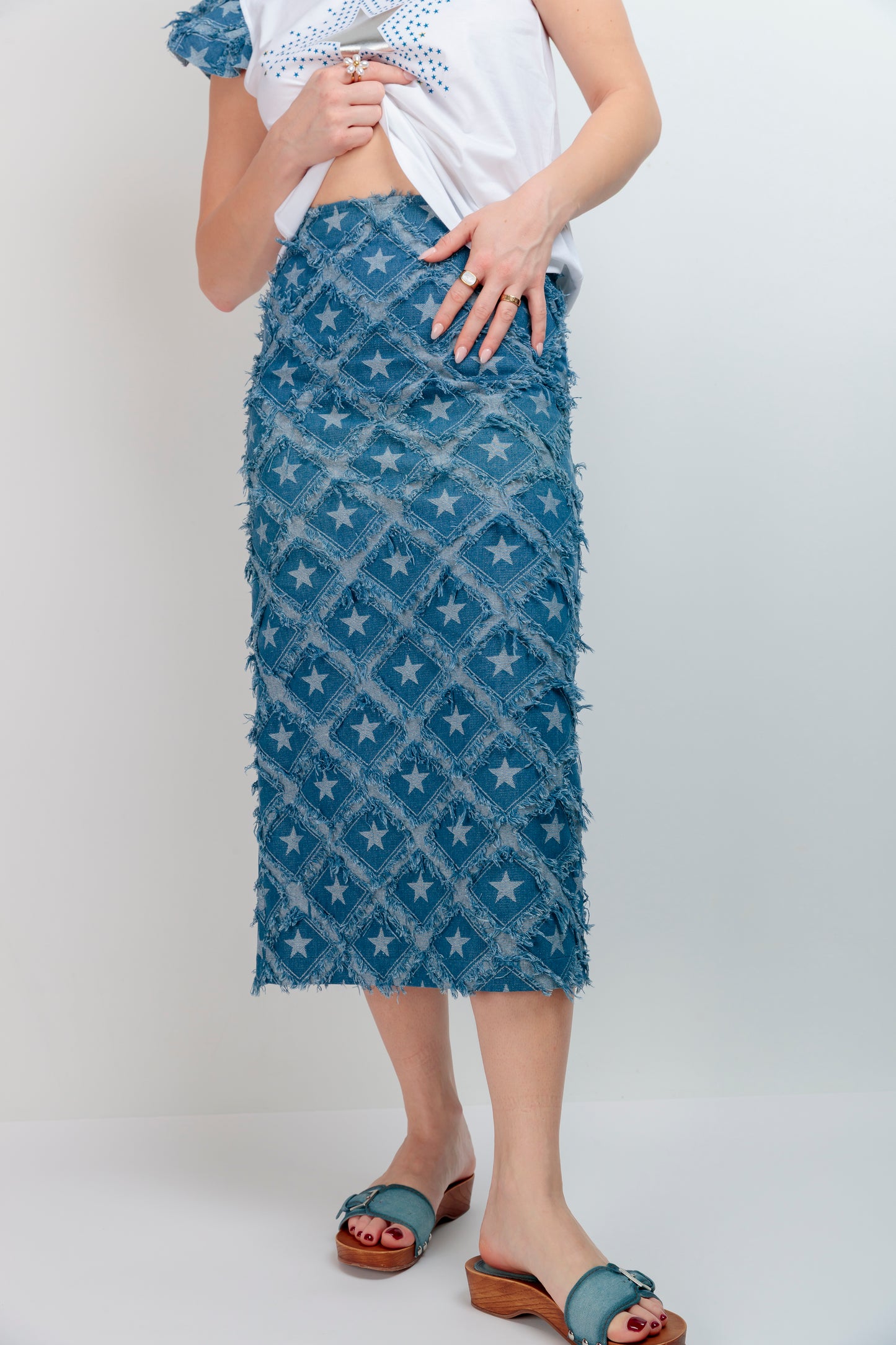 Falda Denim Estrellas
