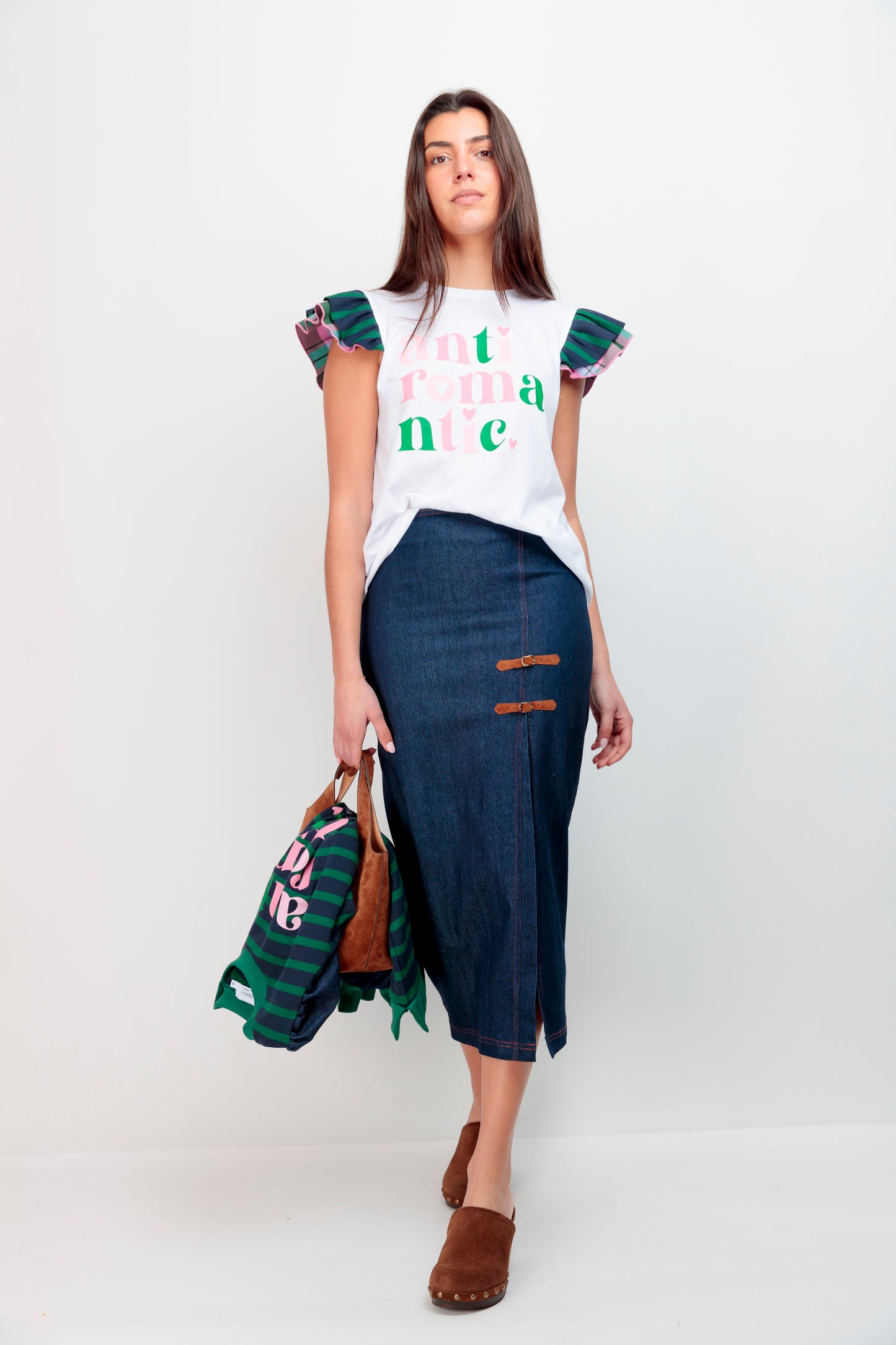 Falda Denim Hebillas