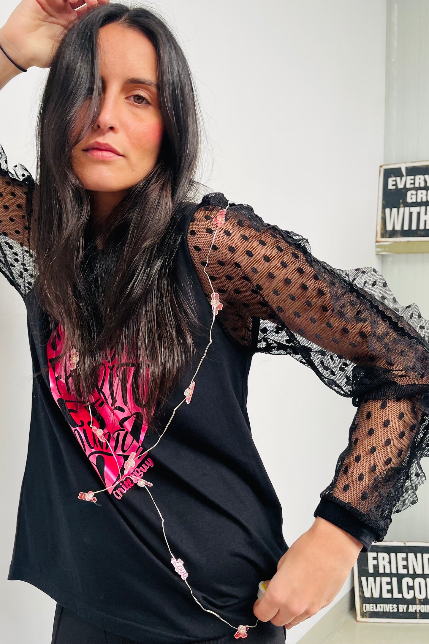 T-shirt en velours Plumeti Heart préféré