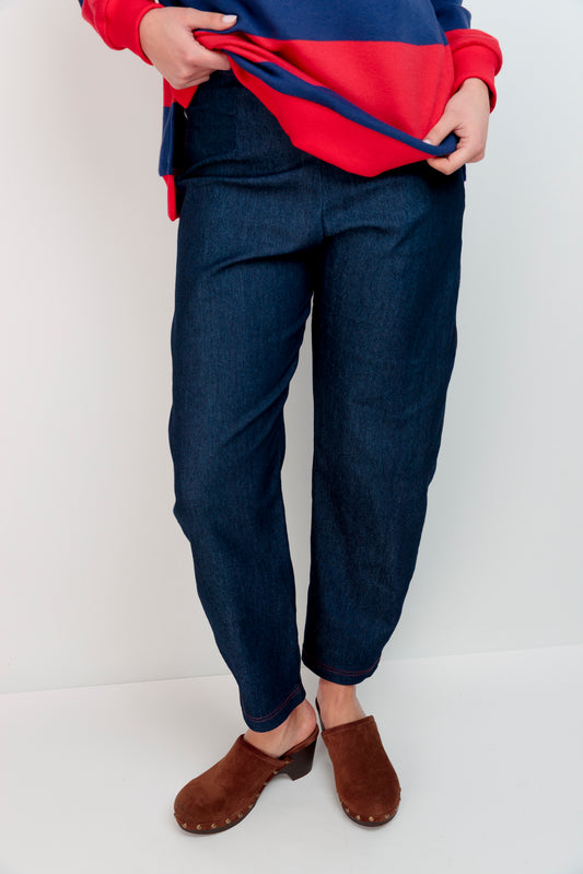 Pantalón Barrel Denim Azul