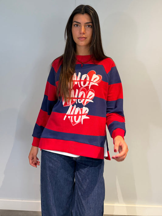 Sudadera Rayas Amor Mor