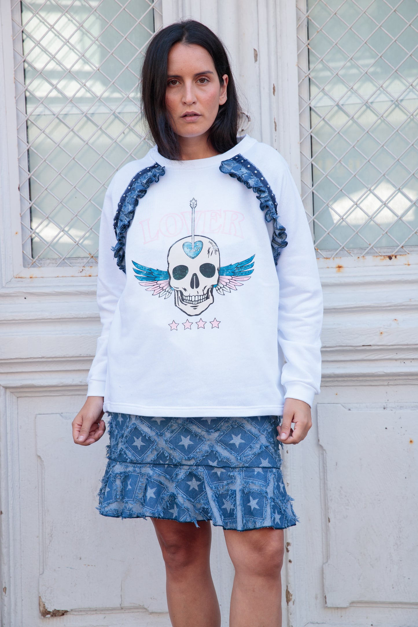 Sweat-shirt Skull Lover