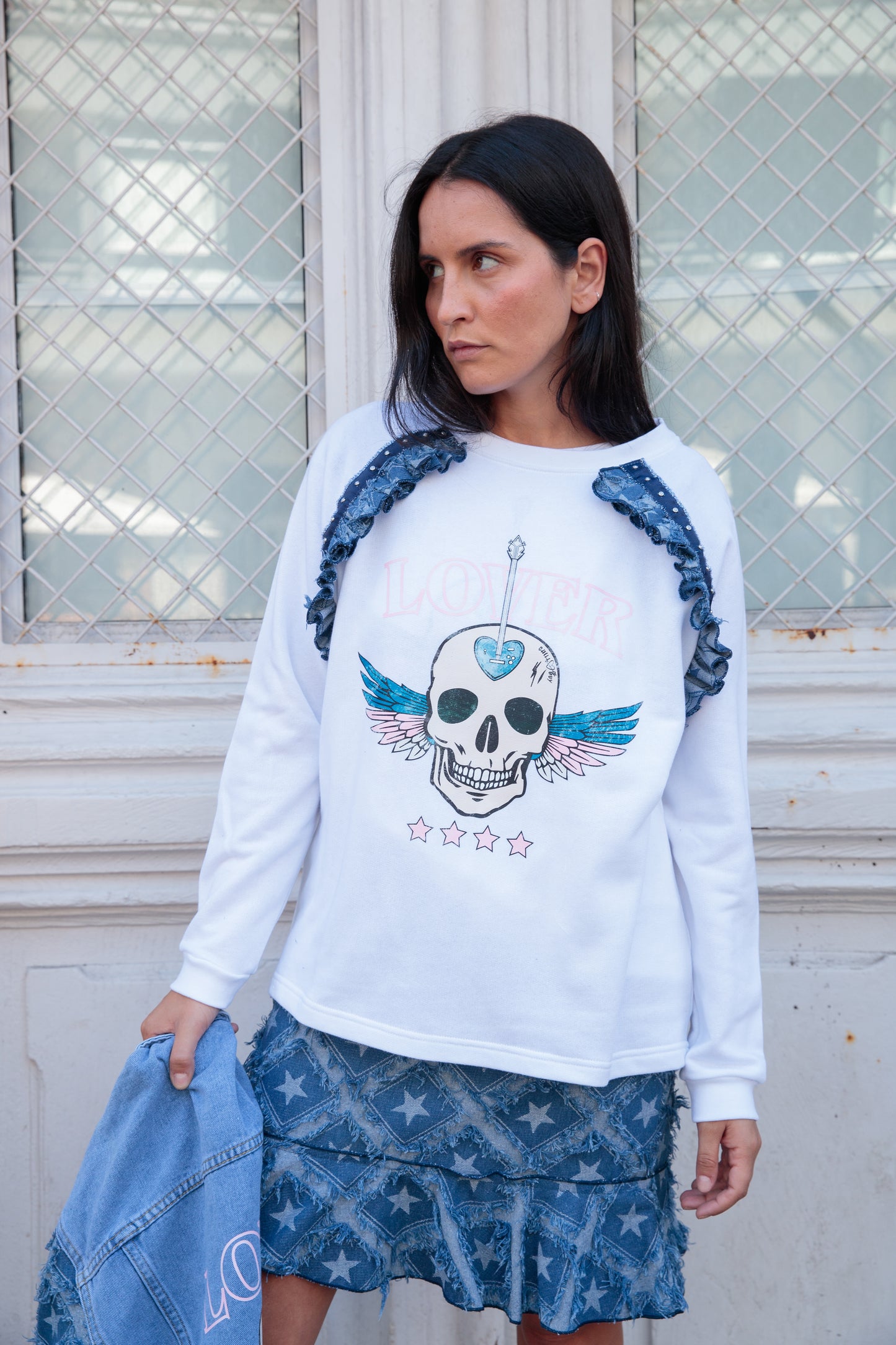 Sweat-shirt Skull Lover