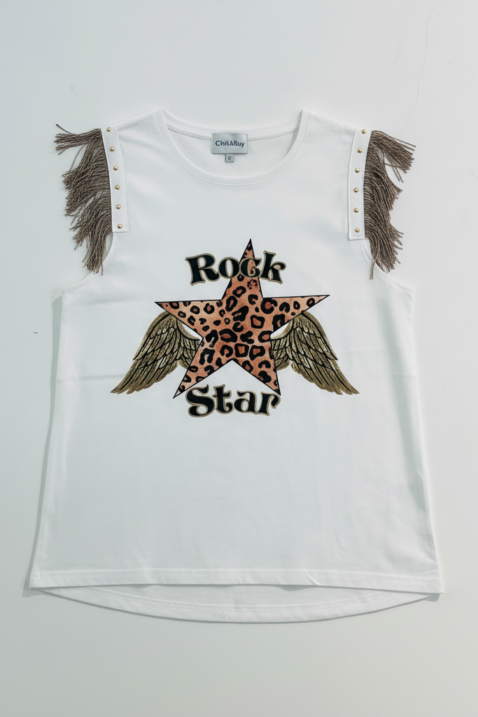 Camiseta Flecos Rock Star