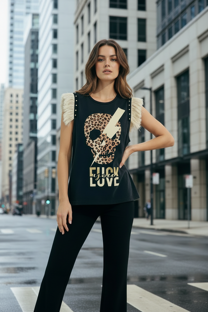 Camiseta Flecos Skull Rayo
