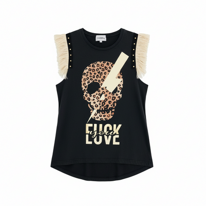 Camiseta Flecos Skull Rayo