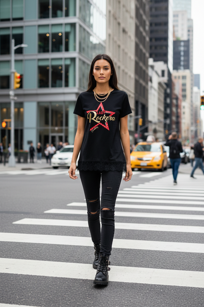 Camiseta Encaje Lady Rockera