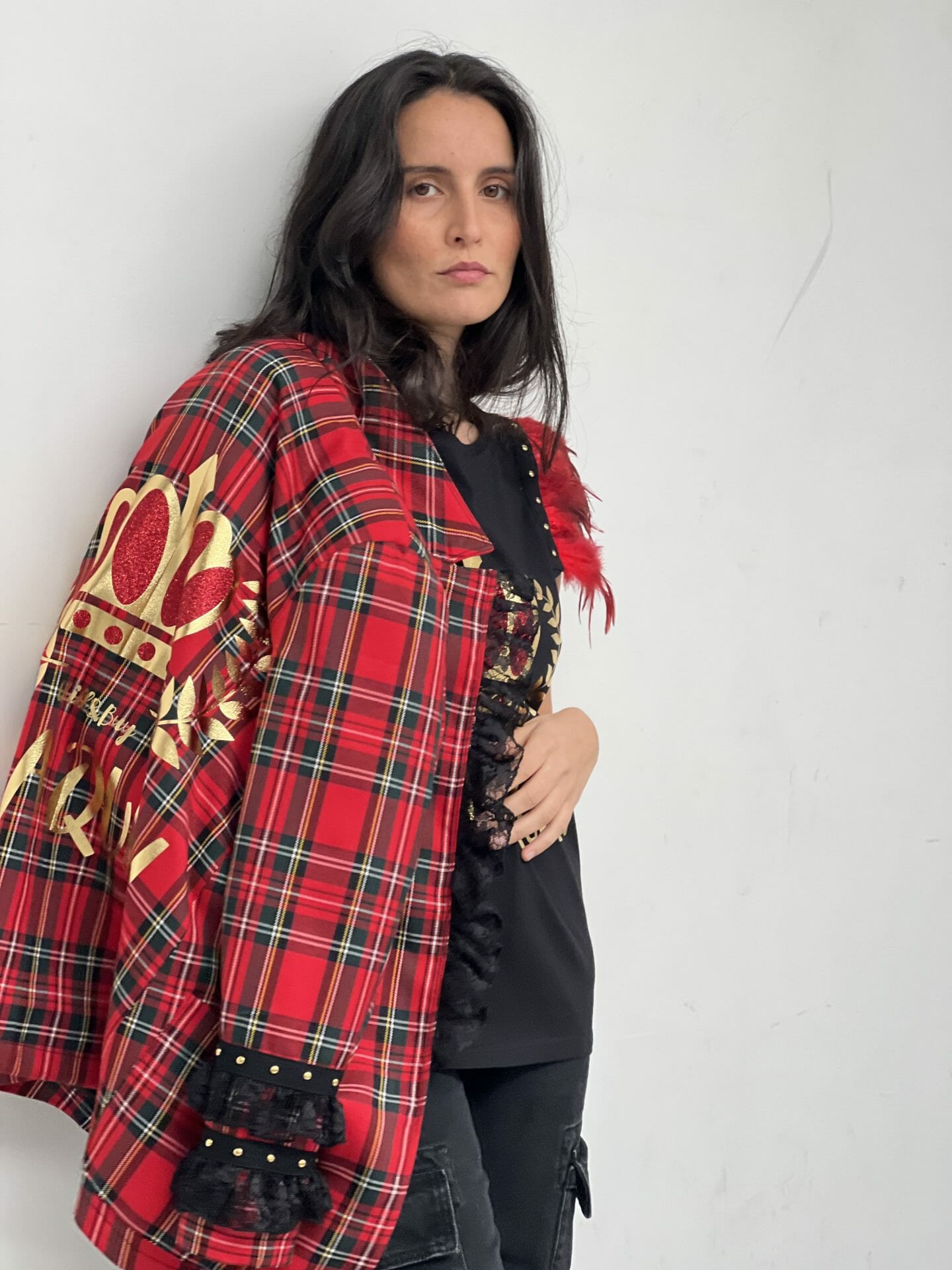 BLAZER VOLANTES MANGATACHAS QUEEN DORADO