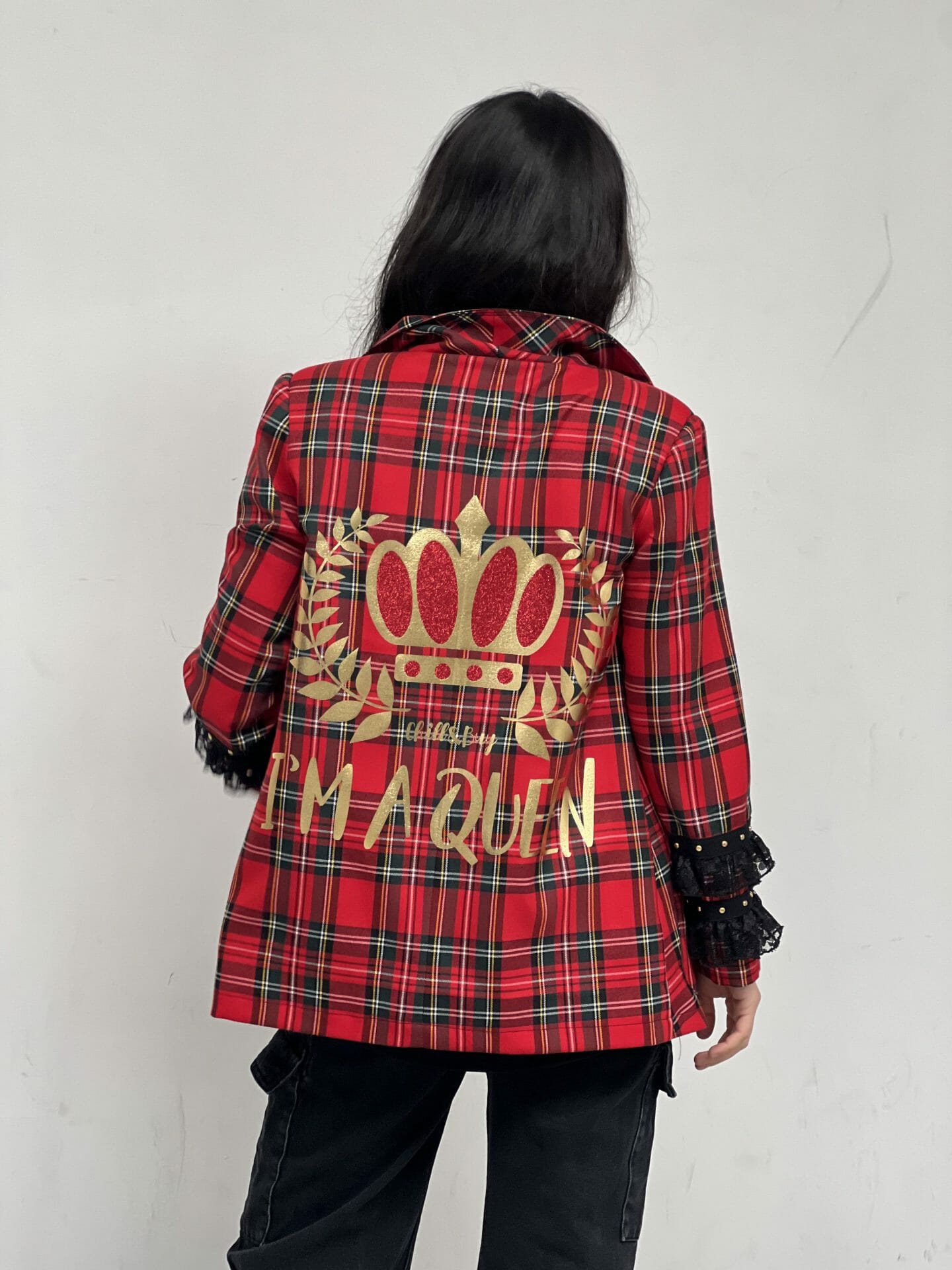 BLAZER VOLANTES MANGATACHAS QUEEN DORADO