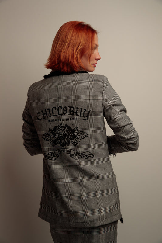 Blazer Flecos Rosas Gales