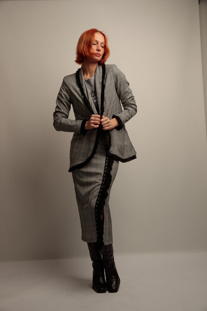 Blazer Flecos Rosas Gales