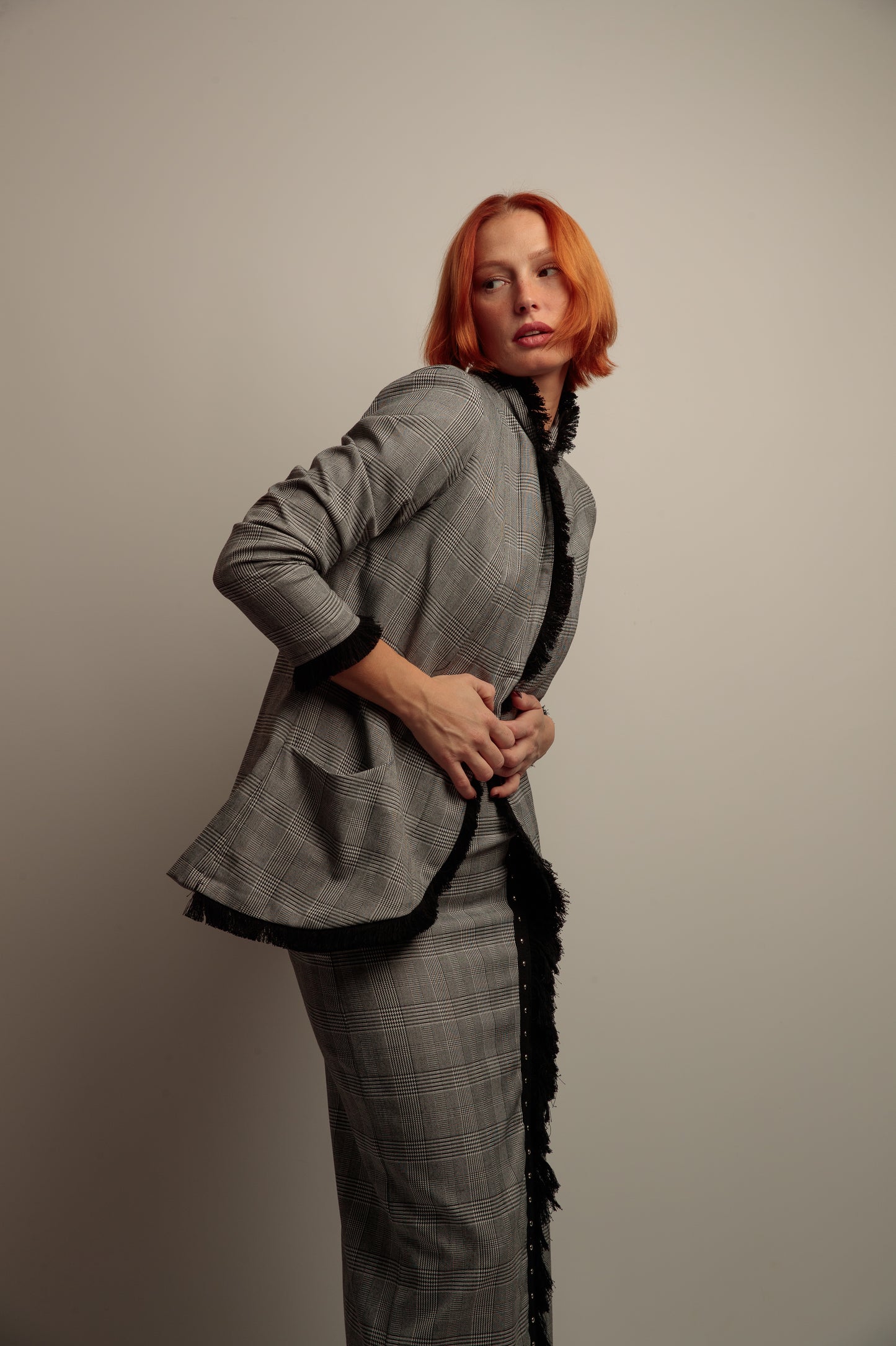 Blazer Flecos Rosas Gales