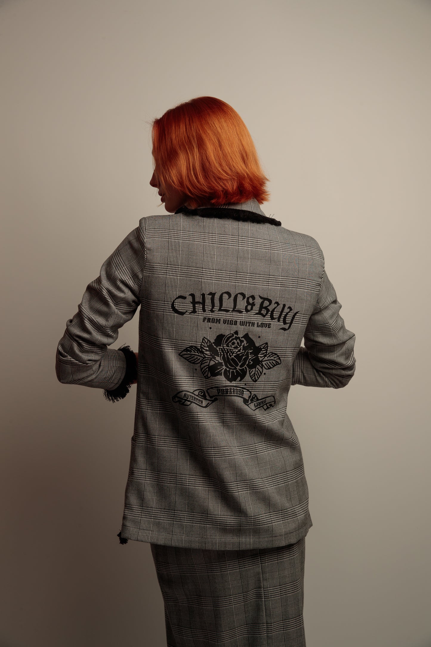 Blazer Flecos Rosas Gales