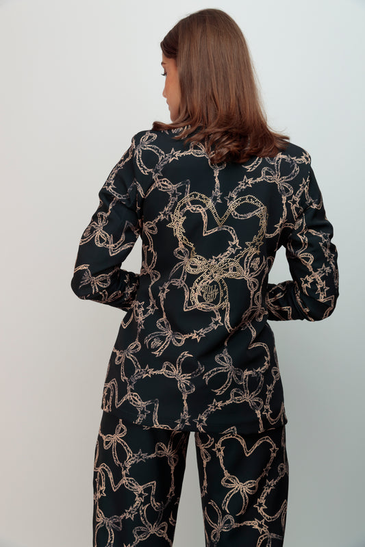 Blazer Corazón Lazo Strass