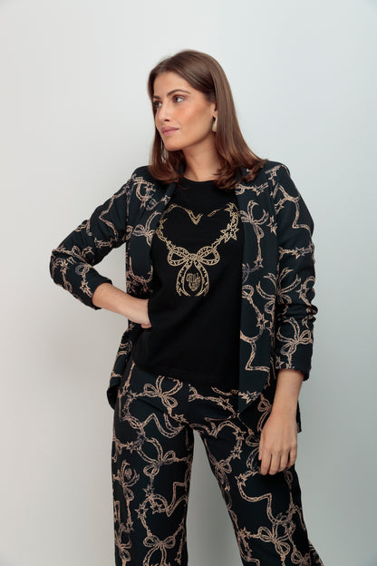 Blazer Corazón Lazo Strass