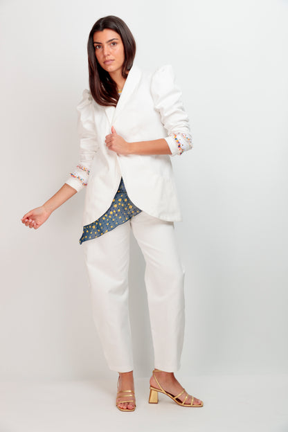 Blazer en jean à pois