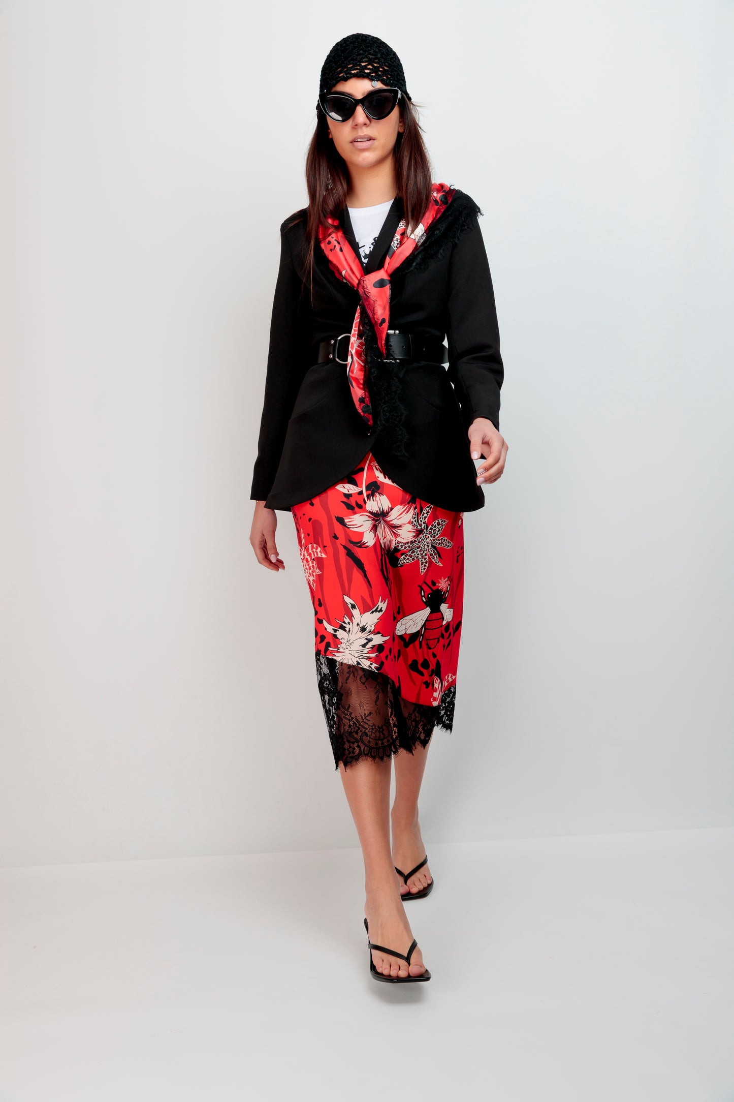 Blazer Pañuelo Encaje Flower