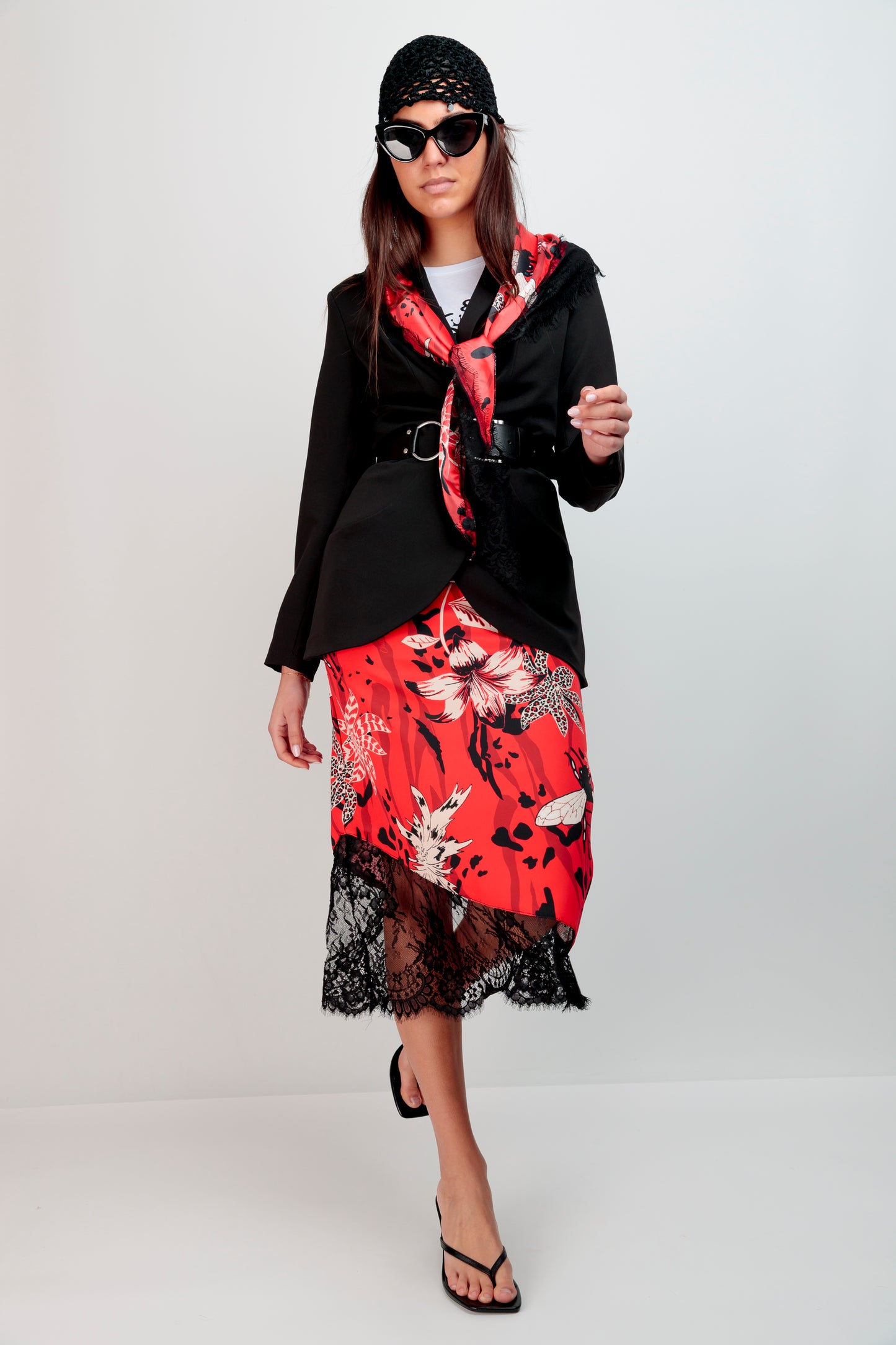 Blazer Pañuelo Encaje Flower