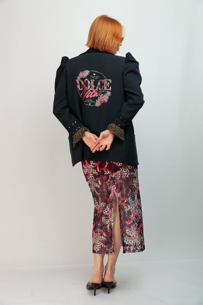 Blazer Abullonada Dolce Vita
