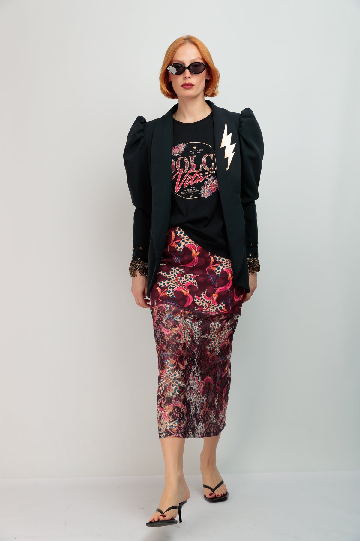 Blazer Abullonada Dolce Vita