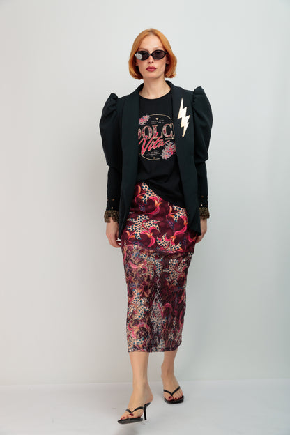 Blazer Abullonada Dolce Vita