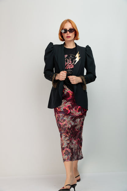 Blazer Abullonada Dolce Vita