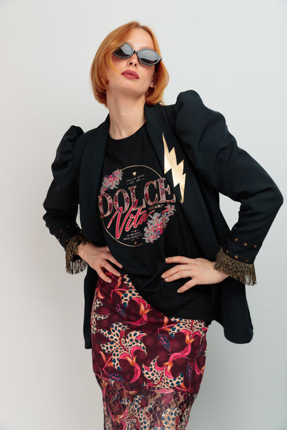 Blazer Abullonada Dolce Vita