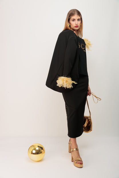 Blazer Smoking  Plumas Doradas