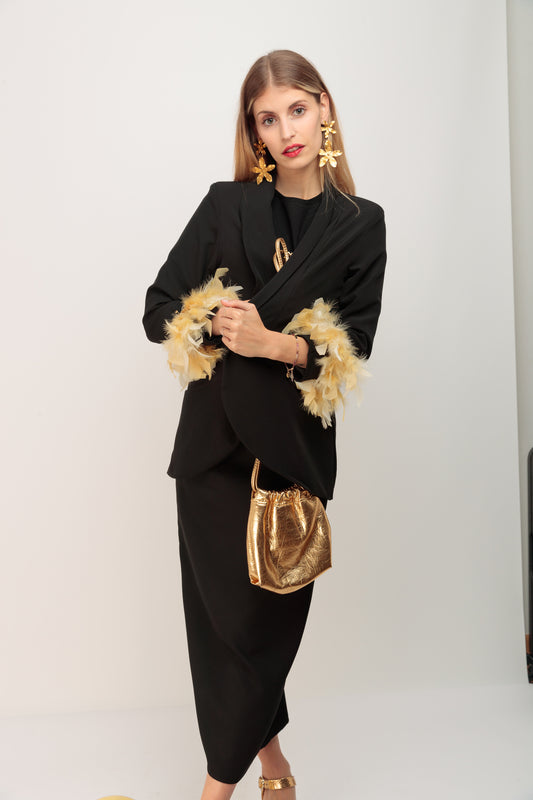 Blazer Smoking  Plumas Doradas