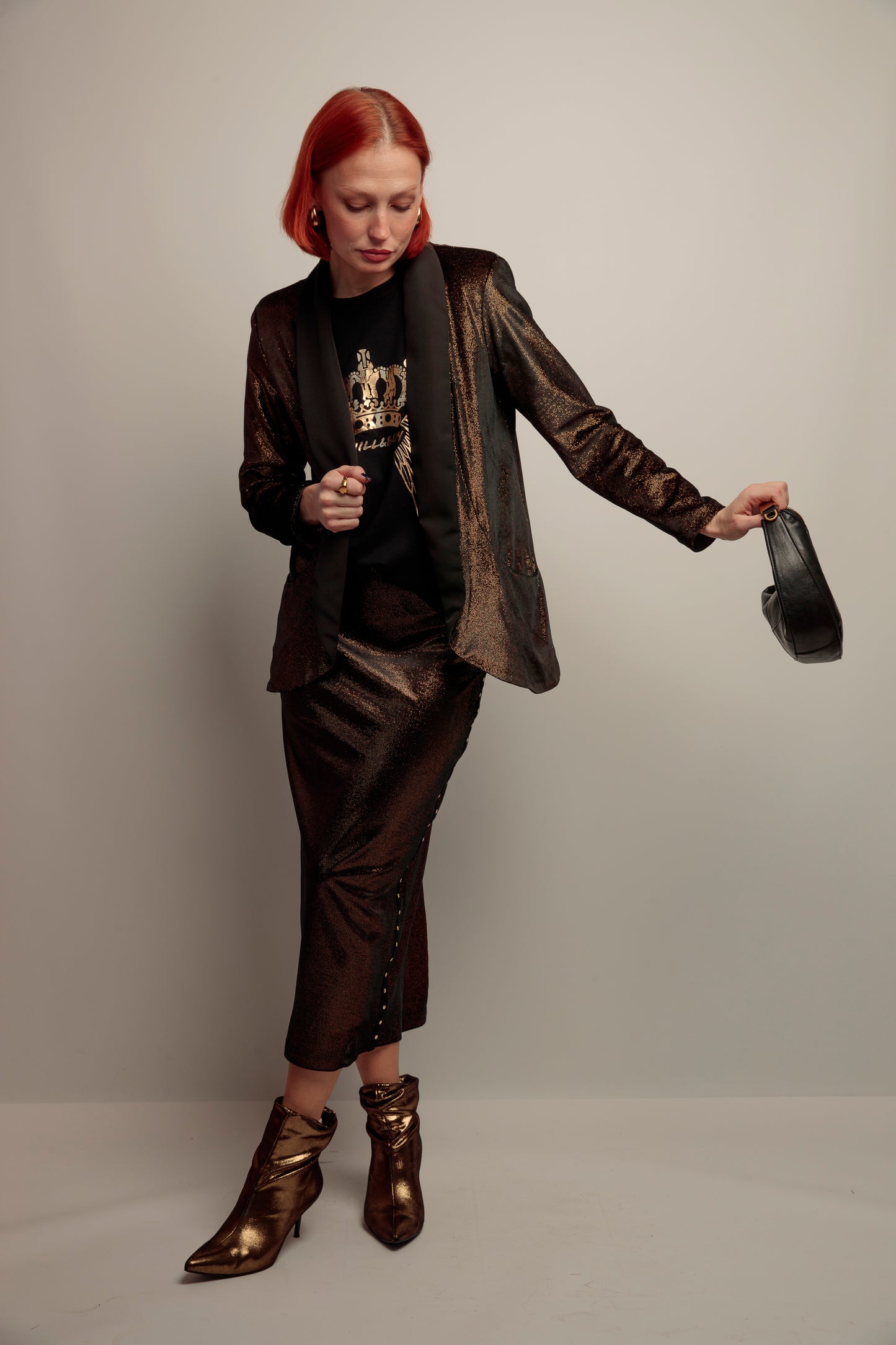 Blazer Smoking Terciopelo Negro