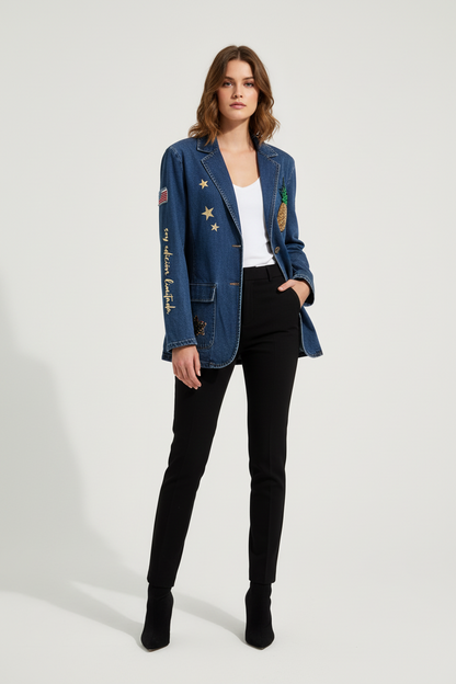 Blazer Vaquera Parches
