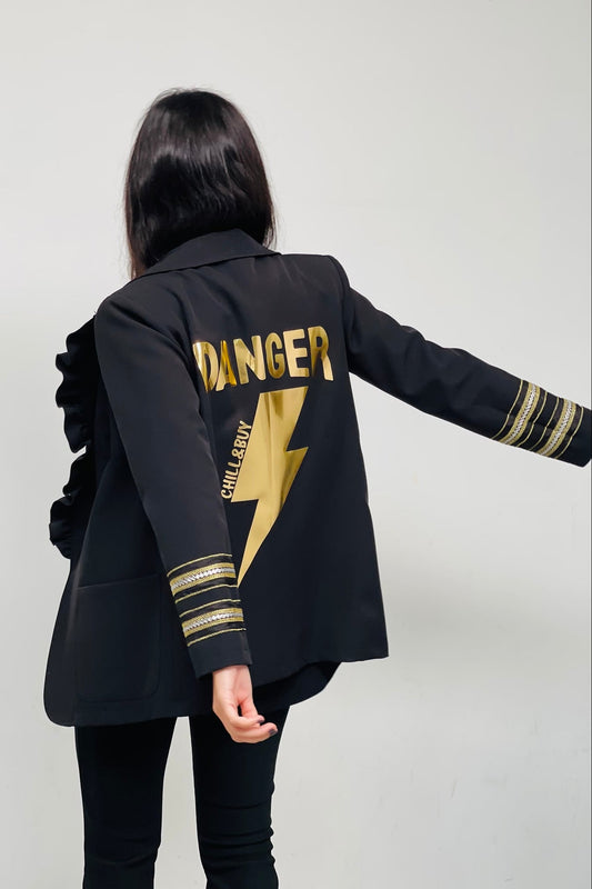 Blazer bouffant clouté Danger
