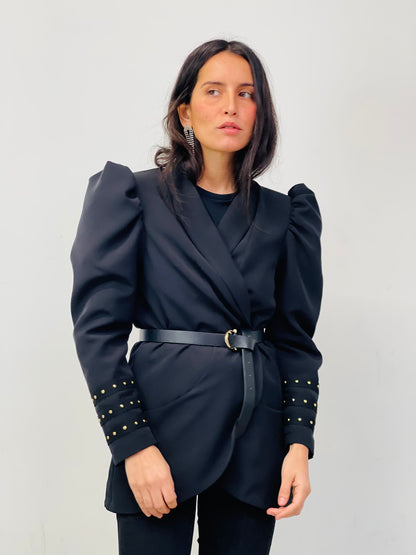 Blazer bouffant clouté en forme de cœur True Love