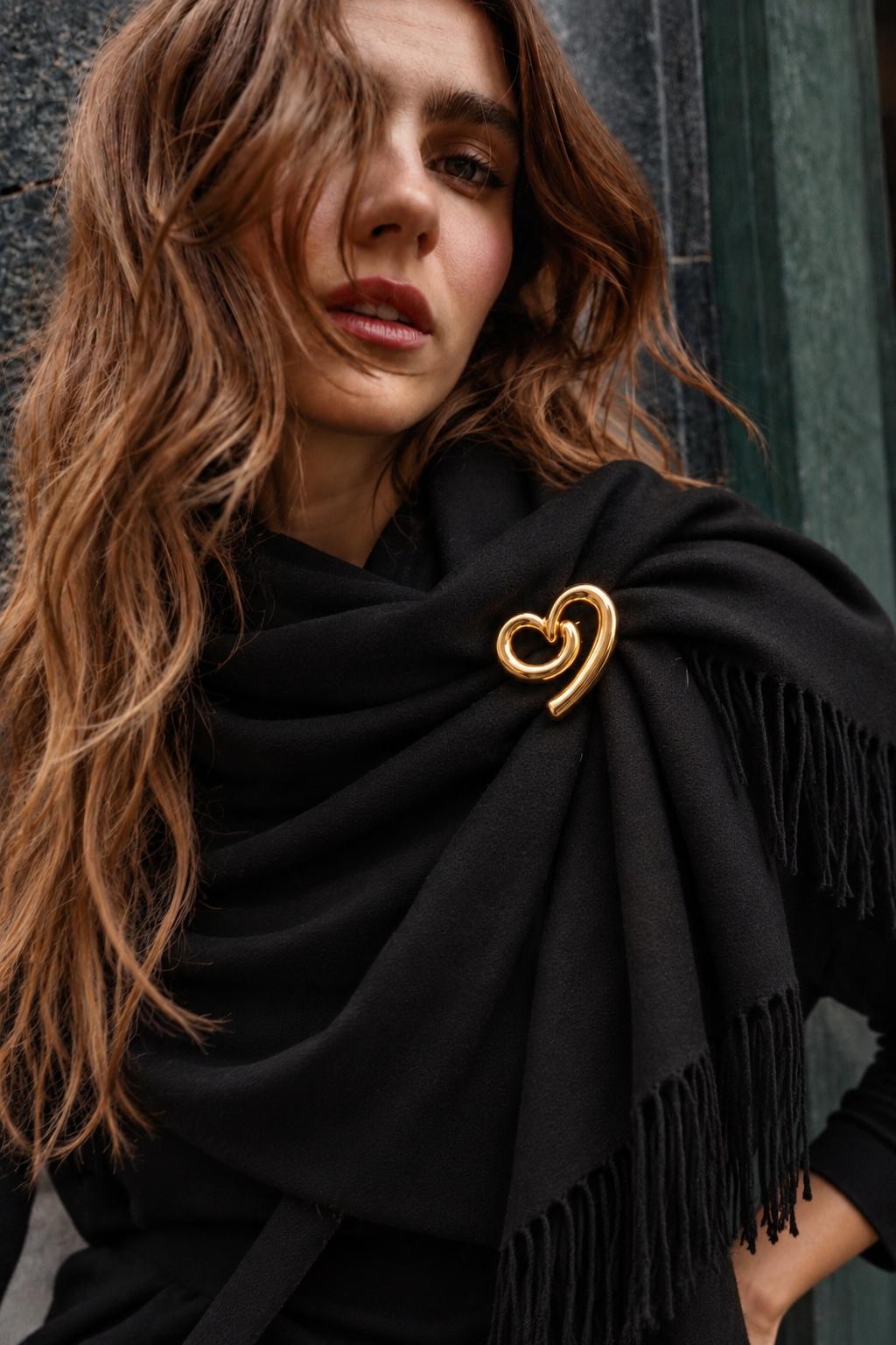 Broche Golden Heart