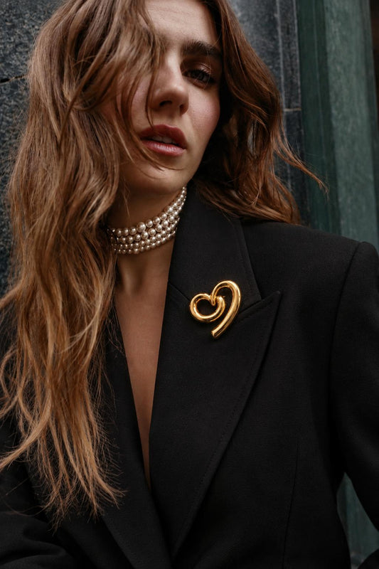 Broche Golden Heart