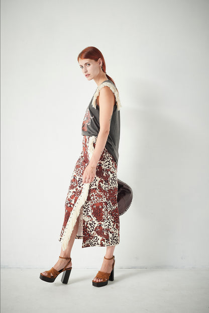 Falda Flecos Tiger Brown
